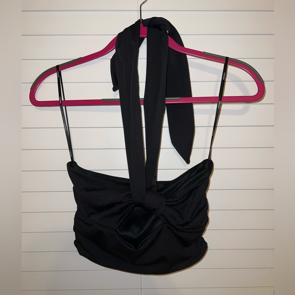 Tube top tie neck top